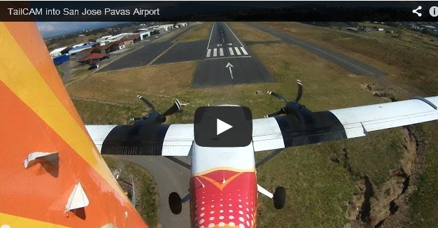 TailCAM into San Jose Pavas Airport