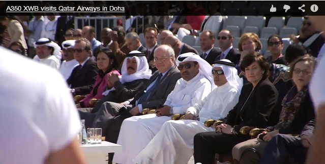 Airbus A350 visits Qatar Airways in Doha