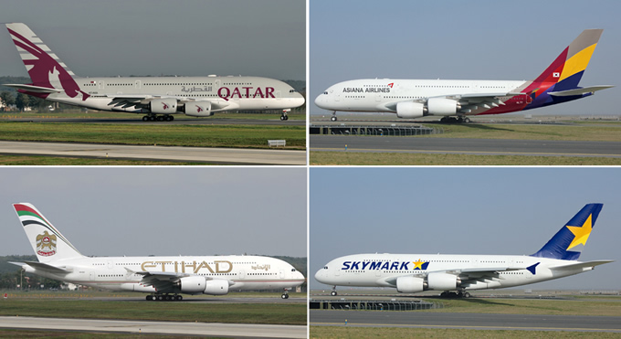 Four airlines to receive their first A380 in 2014