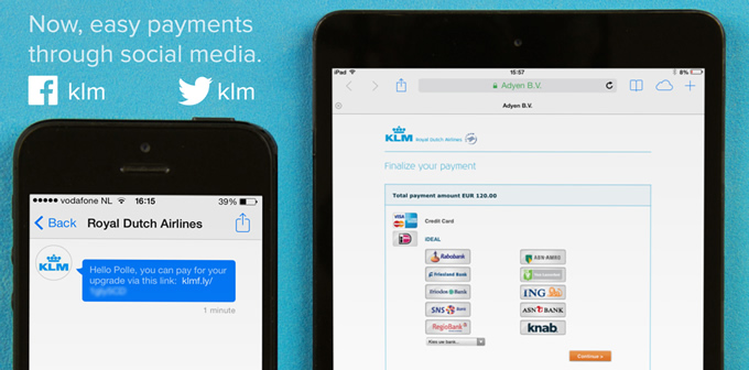 KLM first airline to let passengers pay ‘socially’ via Facebook or Twitter