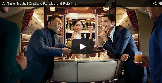 All-Time Greats Cristiano Ronaldo and Pelé Emirates Football