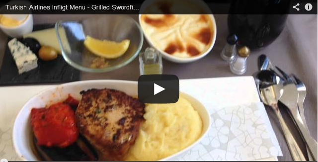 Turkish Airlines Inflight Food – Grilled Swordfish