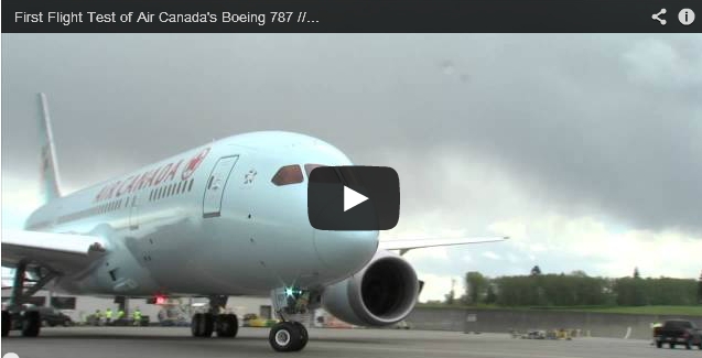 First Flight Test of Air Canada’s Boeing 787