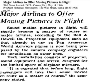 1946 WSJ Aircraft Movie