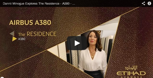 Etihad Airways – Dannii Minogue Explores The Residence in A380