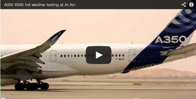 Airbus A350 Hot Weather Testing at Al Ain