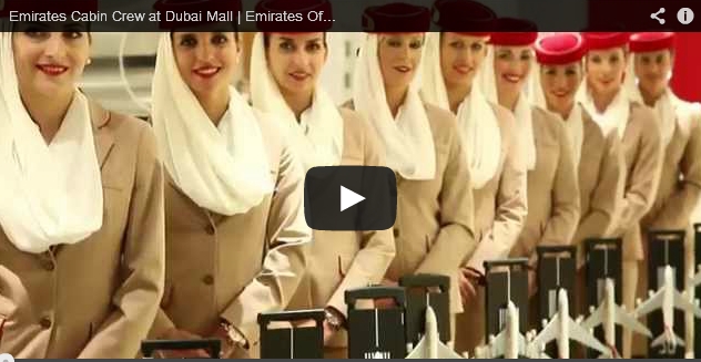 Emirates Cabin Crew at Dubai Mall | Emirates Official Store & A380 Experience