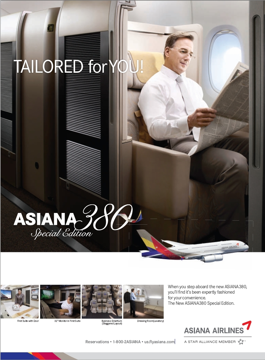 Asiana 380 Special Edition – Tailored for You!