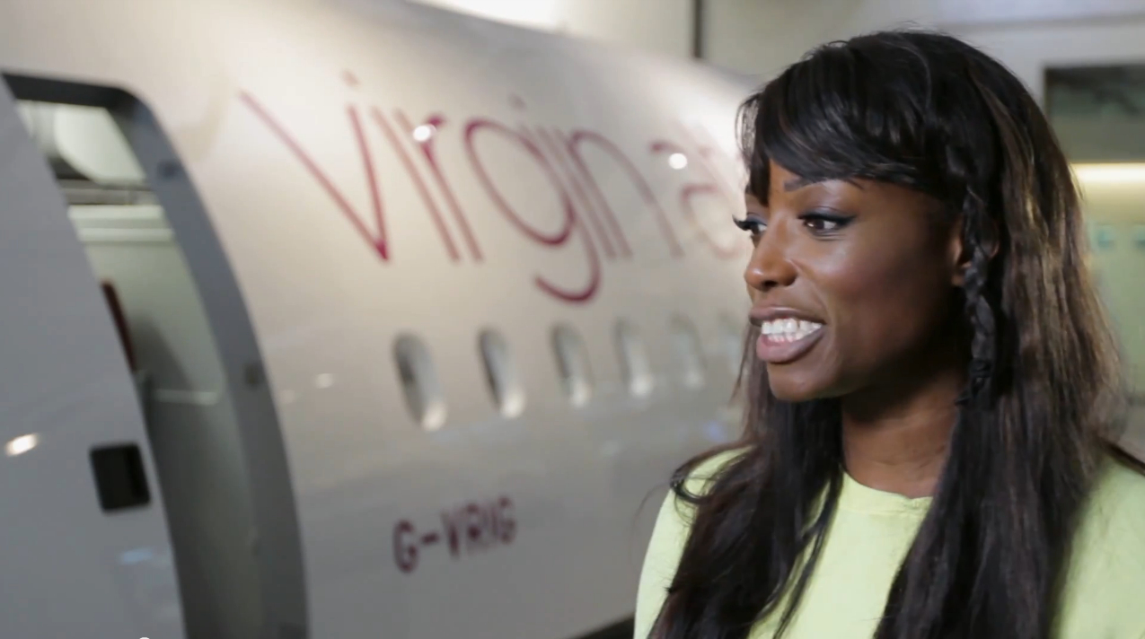 Lorraine Pascale Comes on board Virgin Atlantic Flights