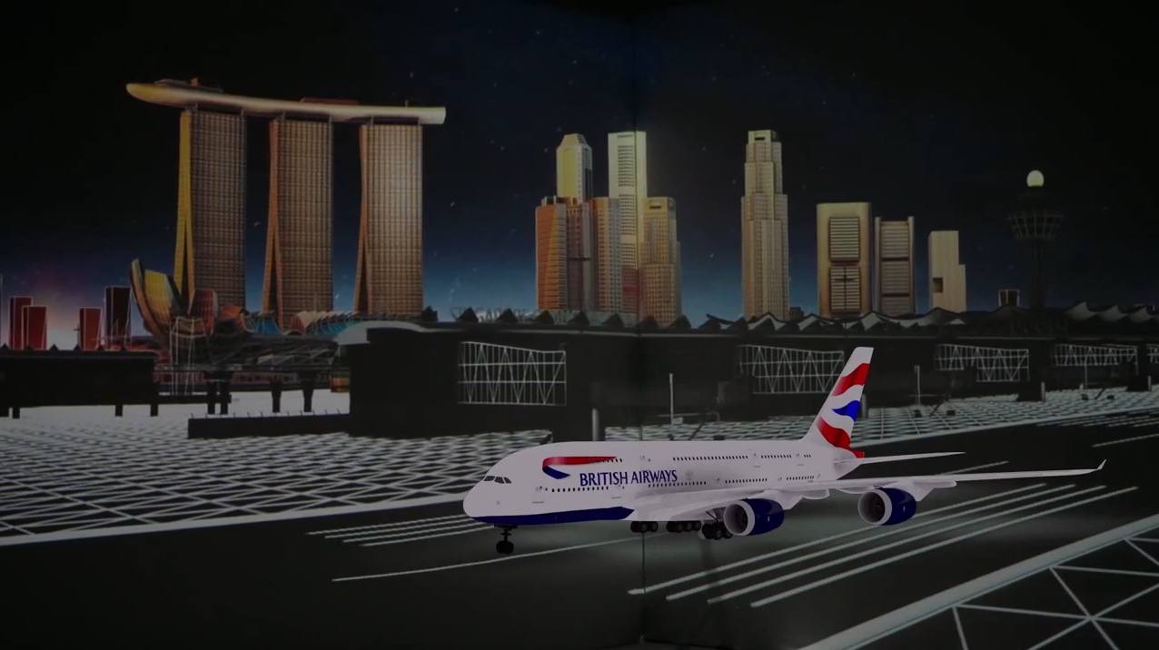 British Airways A380 Transformed with Breath-taking 4D Projection