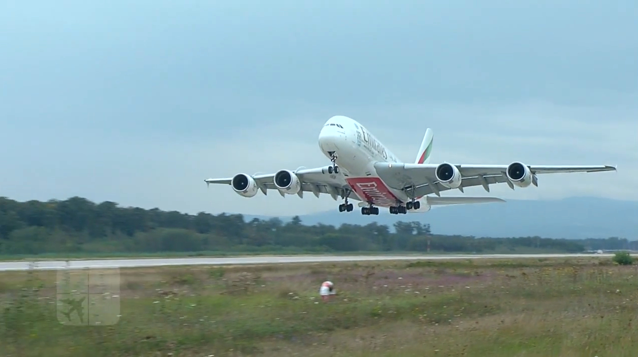 Emirates Airbus A380 in Frankfurt FRA