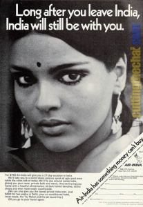 Air India_Zeenat Aman_Commercial 1970_print ad