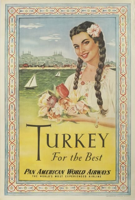 Pan Am Vintage Ad “Turkey, For the Best”