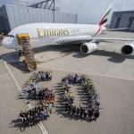 Airbus A380 50th Emirates