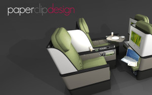 Paperclip Design Short-haul Premium Class Concept