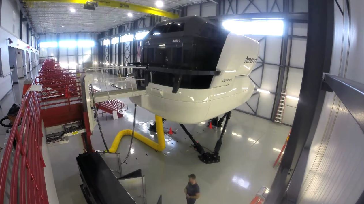 American Airlines A320 Simulator Installation