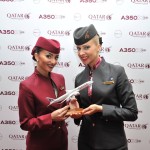 Qatar Airways_First Airbus A350_Doha_hostess