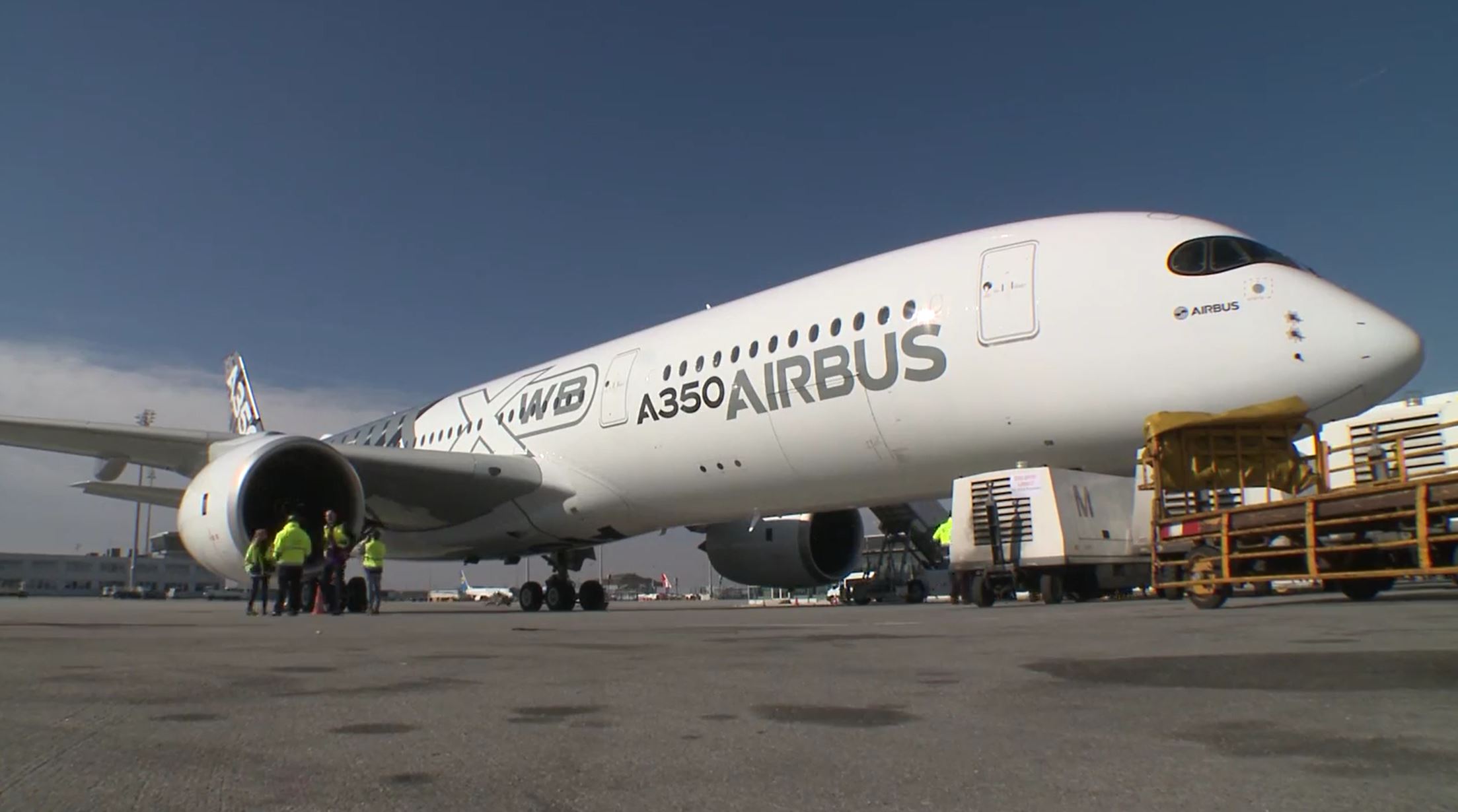 Airbus A350 am Flughafen München