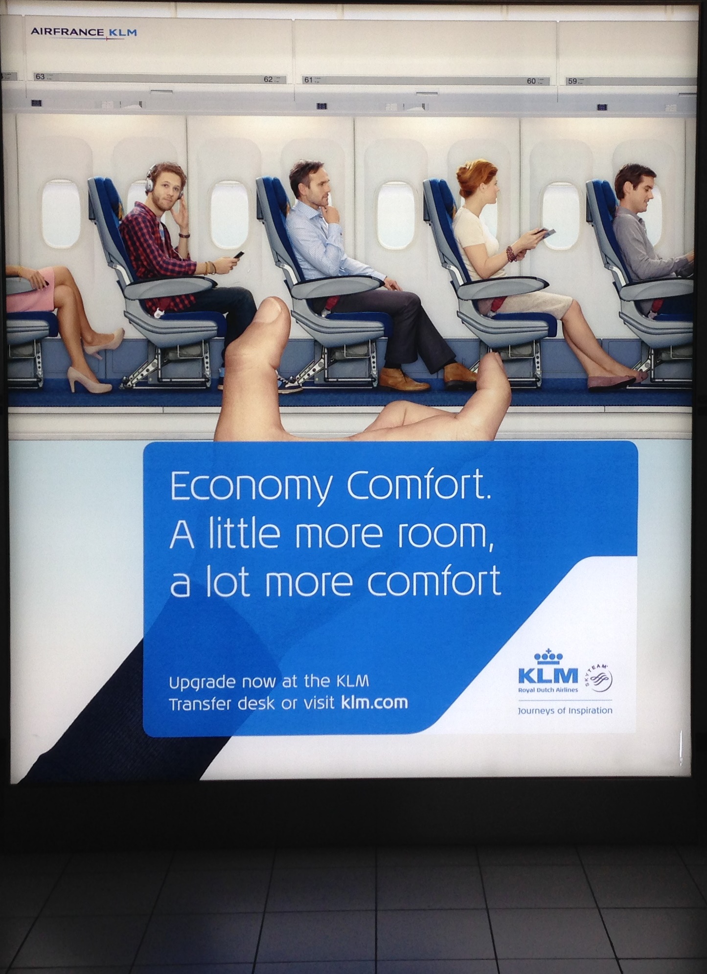 KLM Economy Comfort Ad @ Amsterdam Schiphol Airport