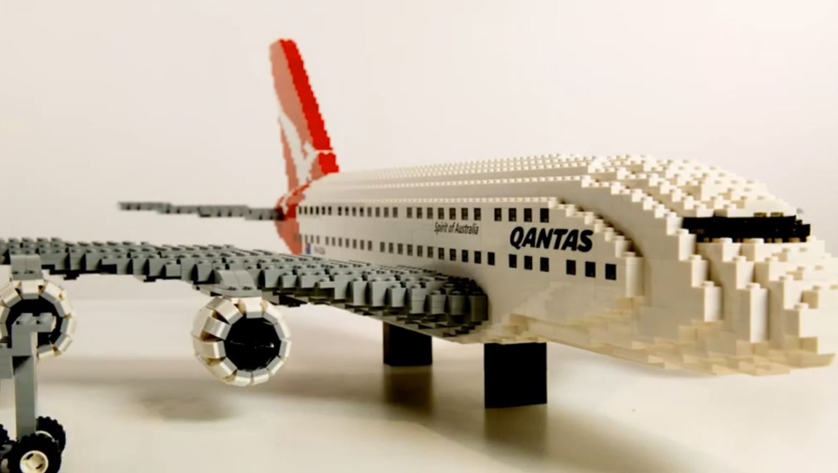 Qantas A380 built with LEGO