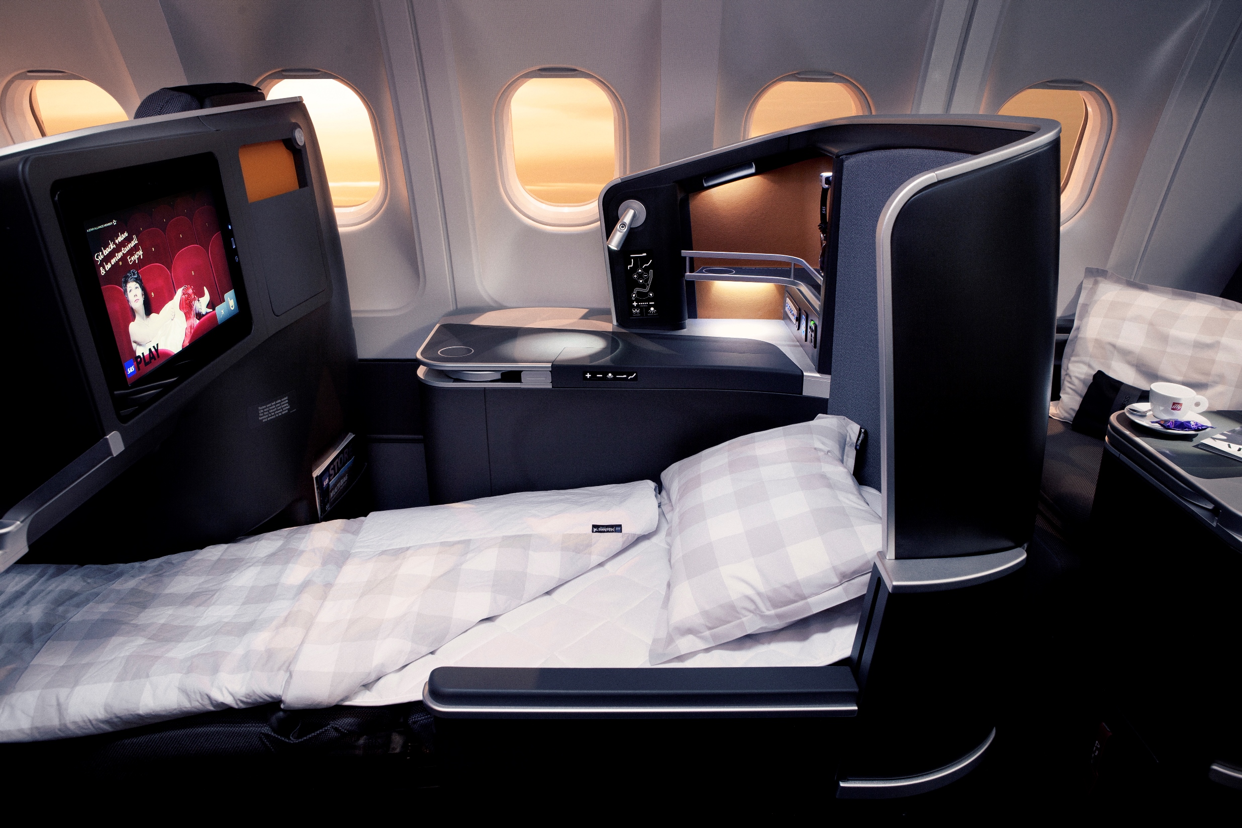 SAS’ new A330 Business Class features Hästens bedding and a snack bar