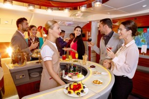 Emirates onboard lounge