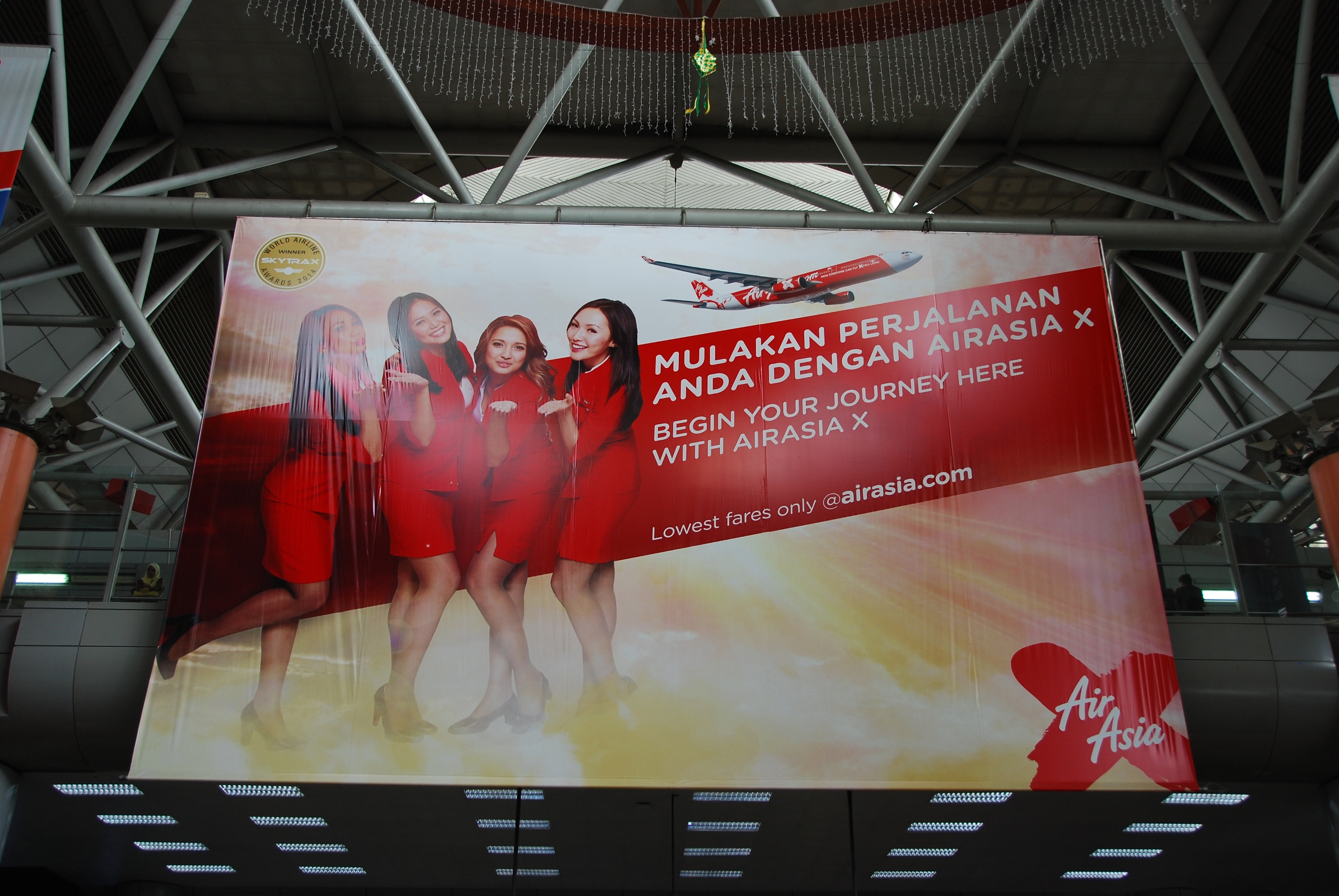 AirAsia X Ads @ Kuala Lumpur Sentral Station