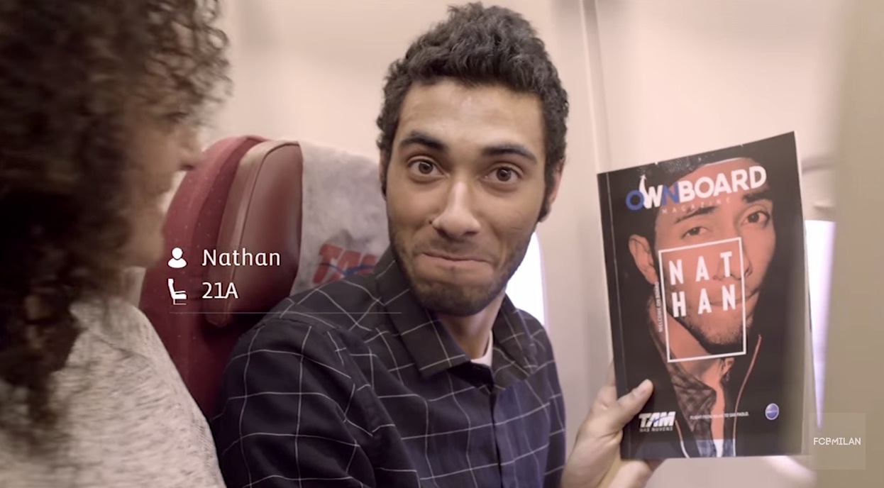 TAM uses Facebook profiles to personalize the inflight magazine