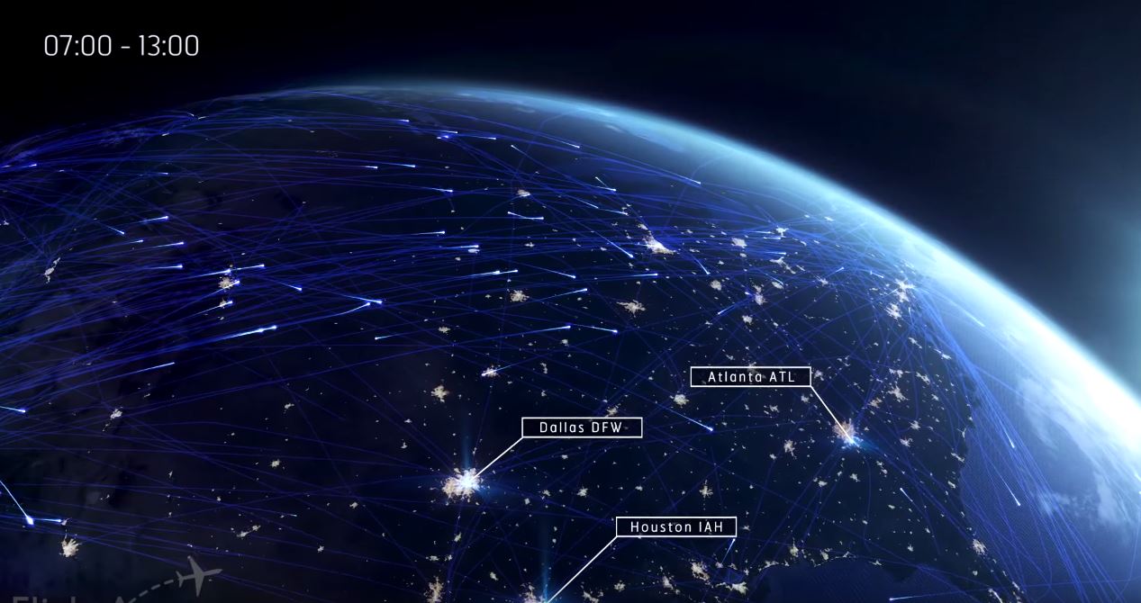 Visualisation of US Air Space