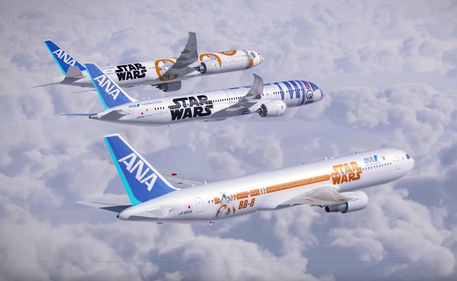 ANA Star Wars Jets: R2-D2 & Star Wars & BB-8