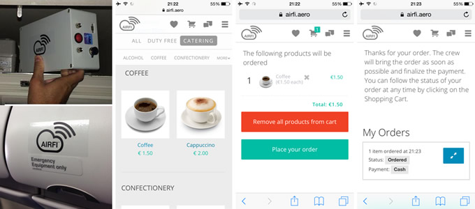 TUI lets passengers order food, beverages and duty free items via their own devices