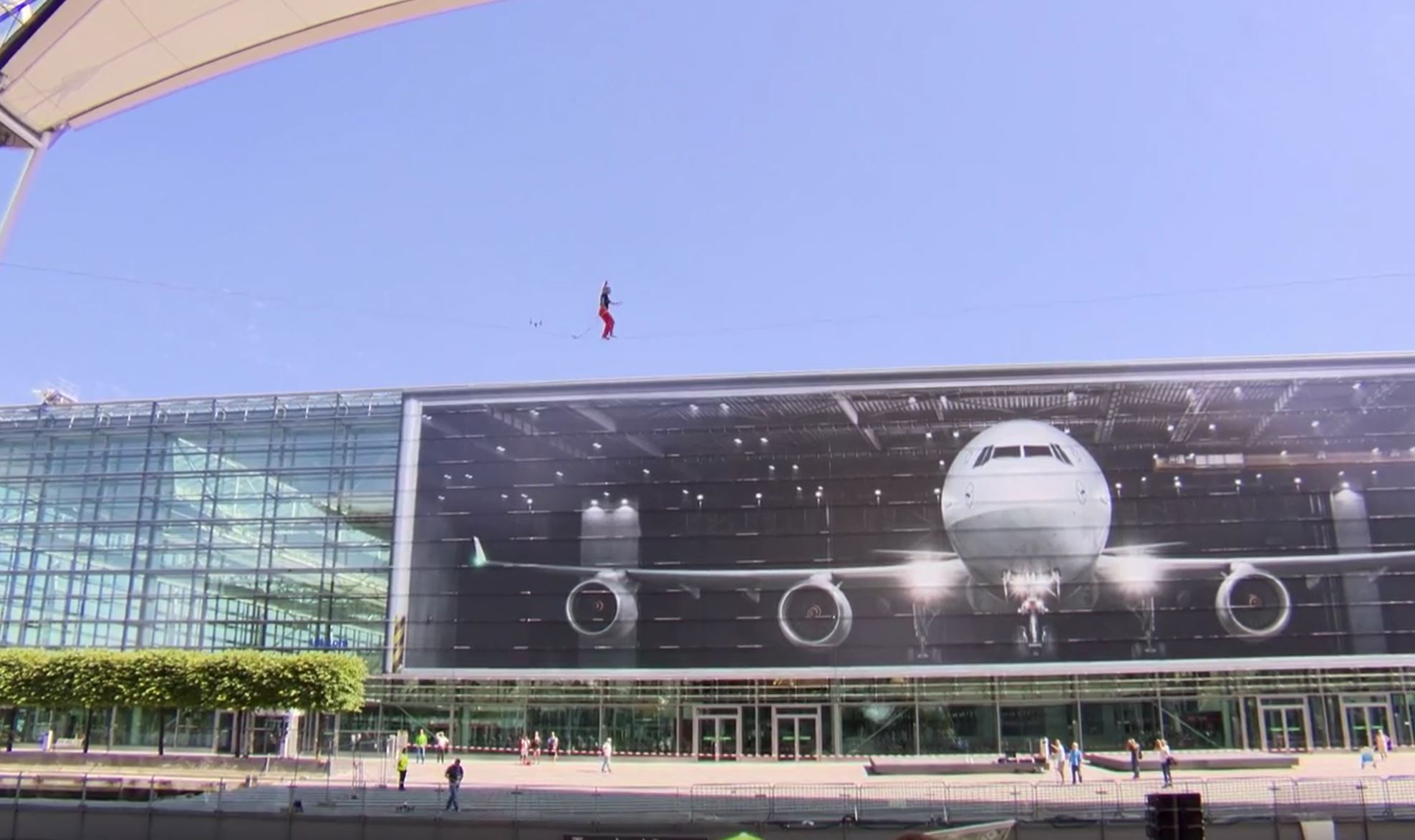 World Premiere: Lukas Irmler Stretches the First Highline at an Airport