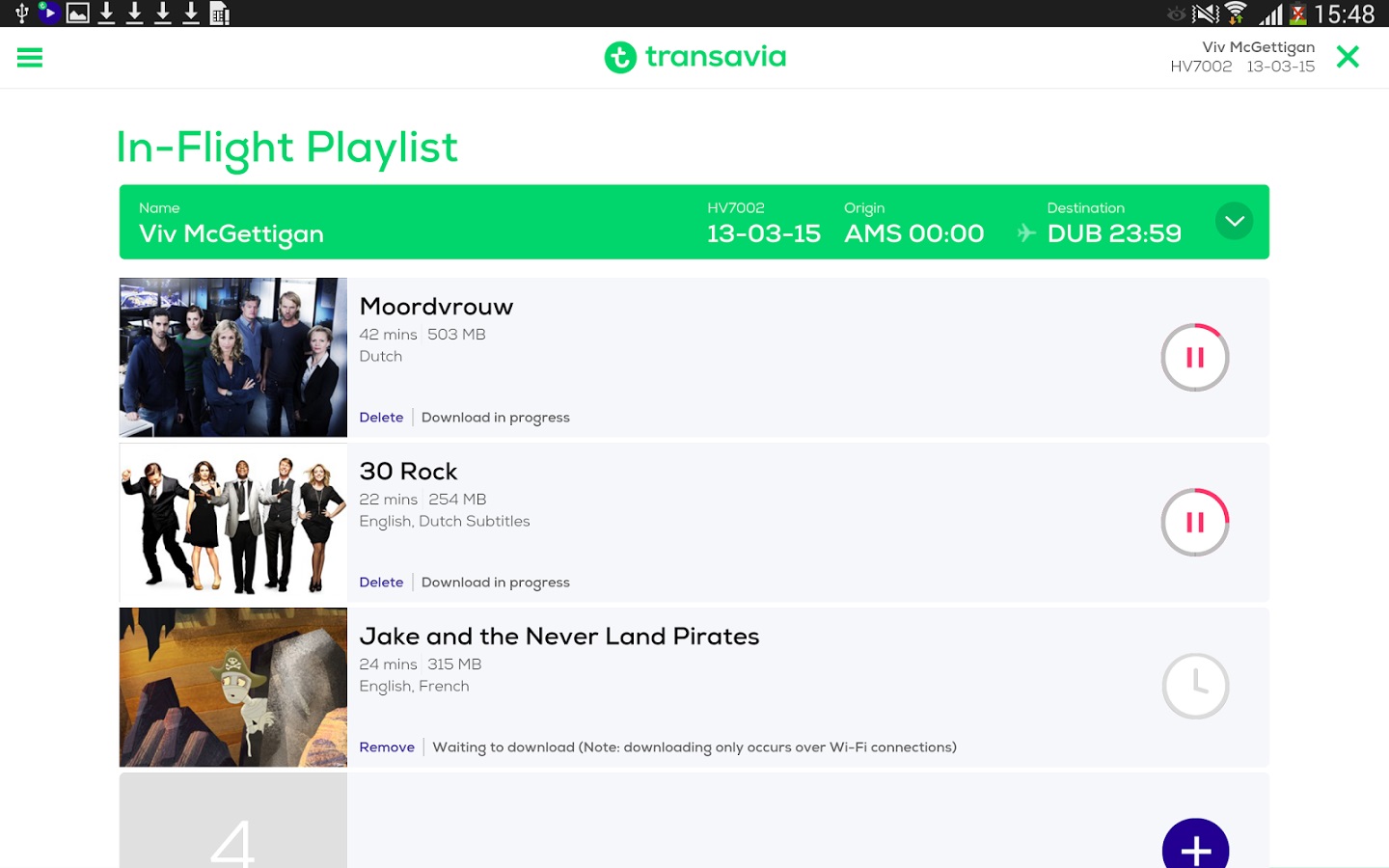 Transavia lets passengers download IFE content to their own devices ahead of their flight