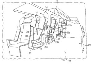 Airbus layered double level seat