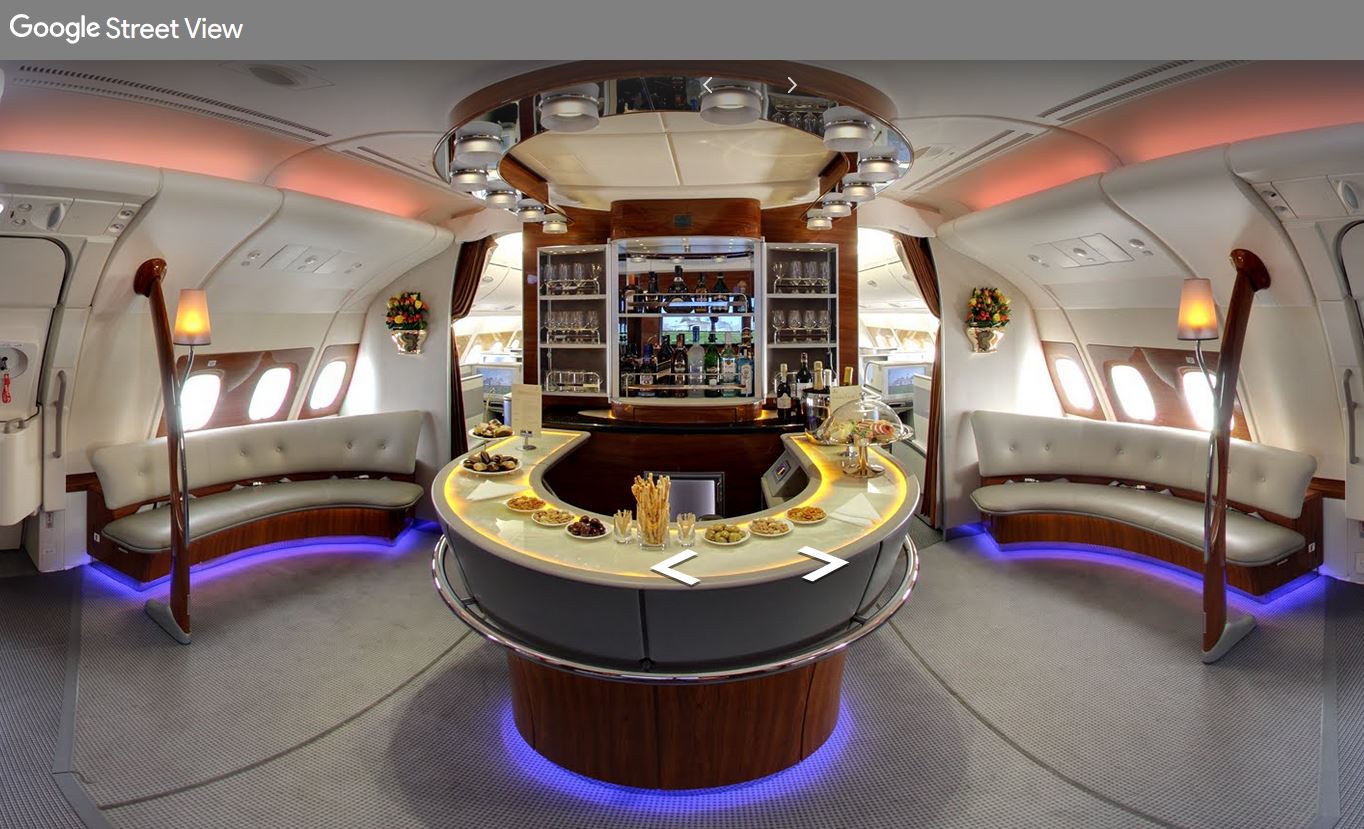 Emirates_Airbus A380_Lounge_Google Street View