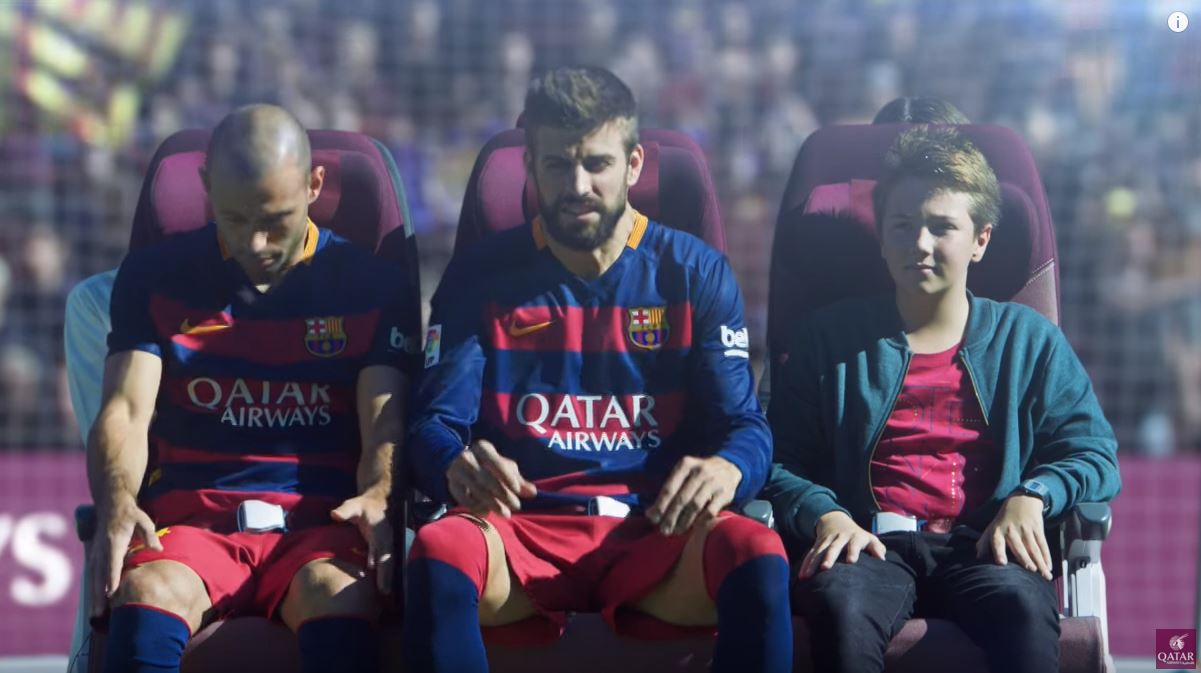 Qatar Airways In-Flight Safety Video Starring FC Barcelona