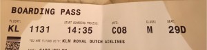 KLM_Boarding Pass_KL1131_Amsterdam_Copanhagen_Jan 2016