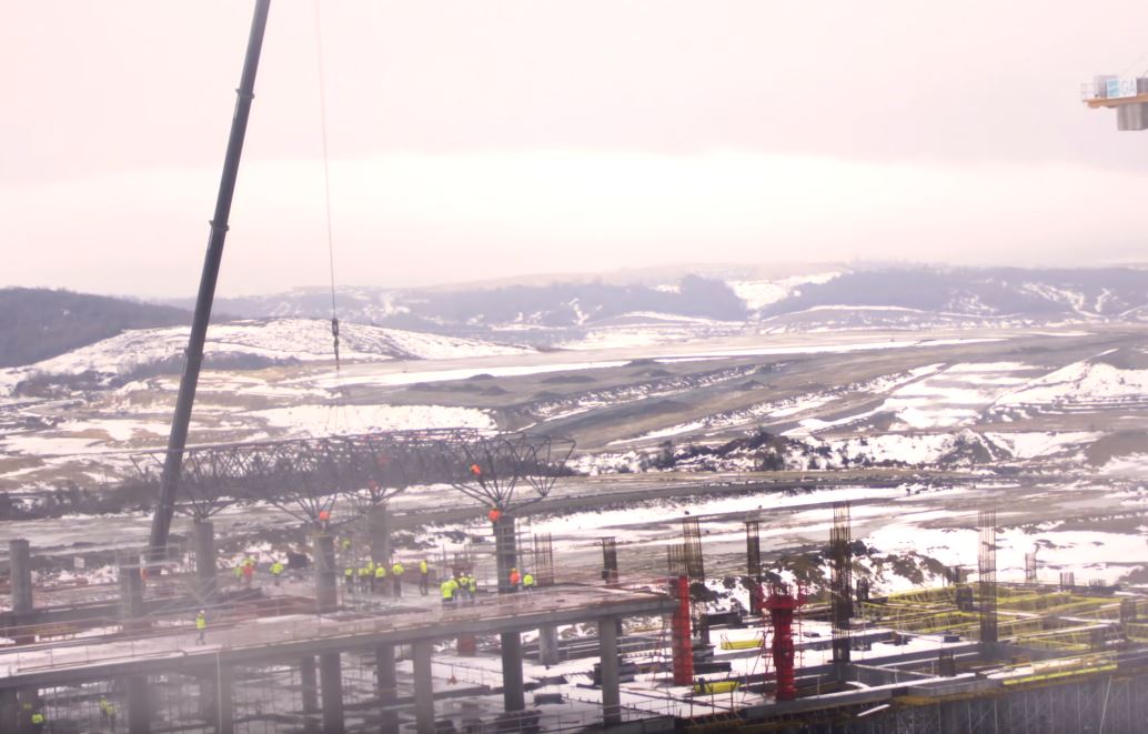 İstanbul Yeni Havalimanı Terminal Çatı Montajı Çalışmaları