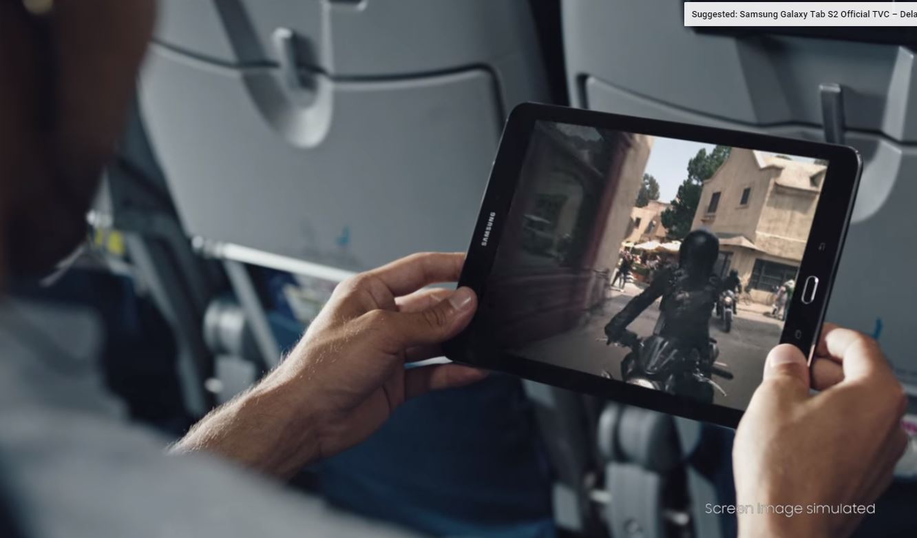 Inflight Entertainment by Samsung Galaxy Tab S2