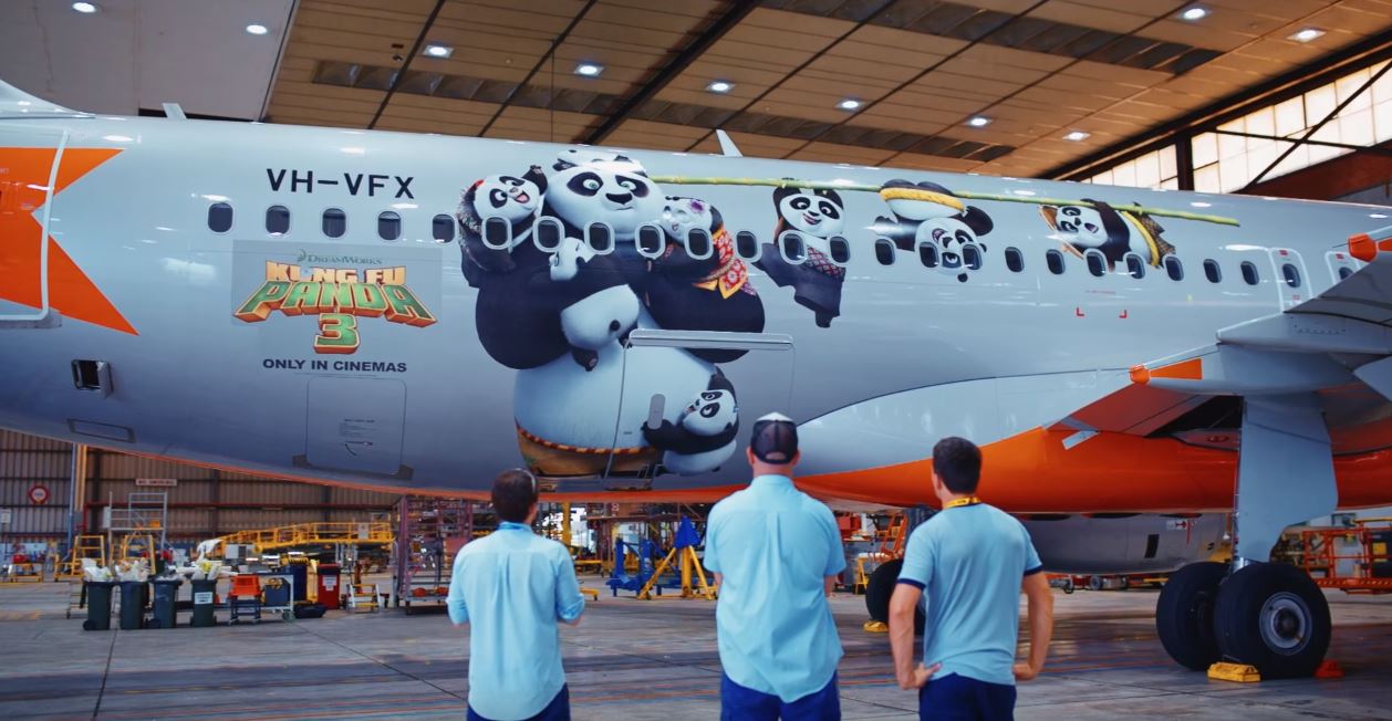 Kung Fu Panda Livery on a Jetstar A320