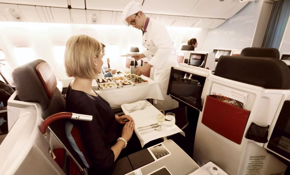 Austrian Airlines Business Class in 360°