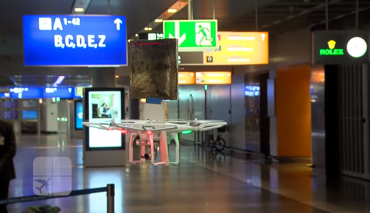 Drones in the terminal support the fire protection in FRA