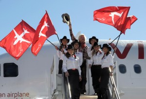 Virgin-America-First-Flight-cowgirls