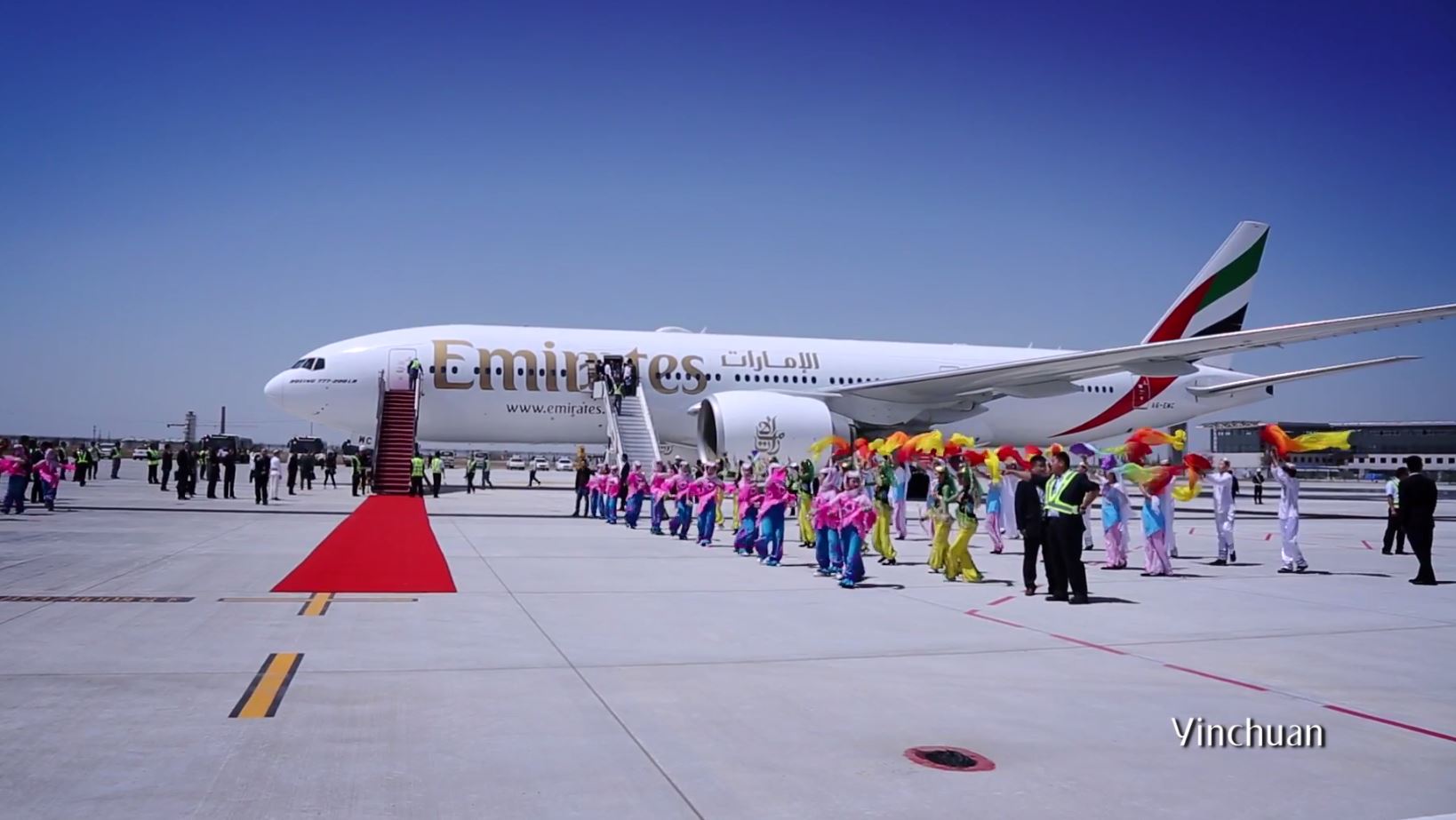 Emirates lands in Yinchuan and Zhengzhou
