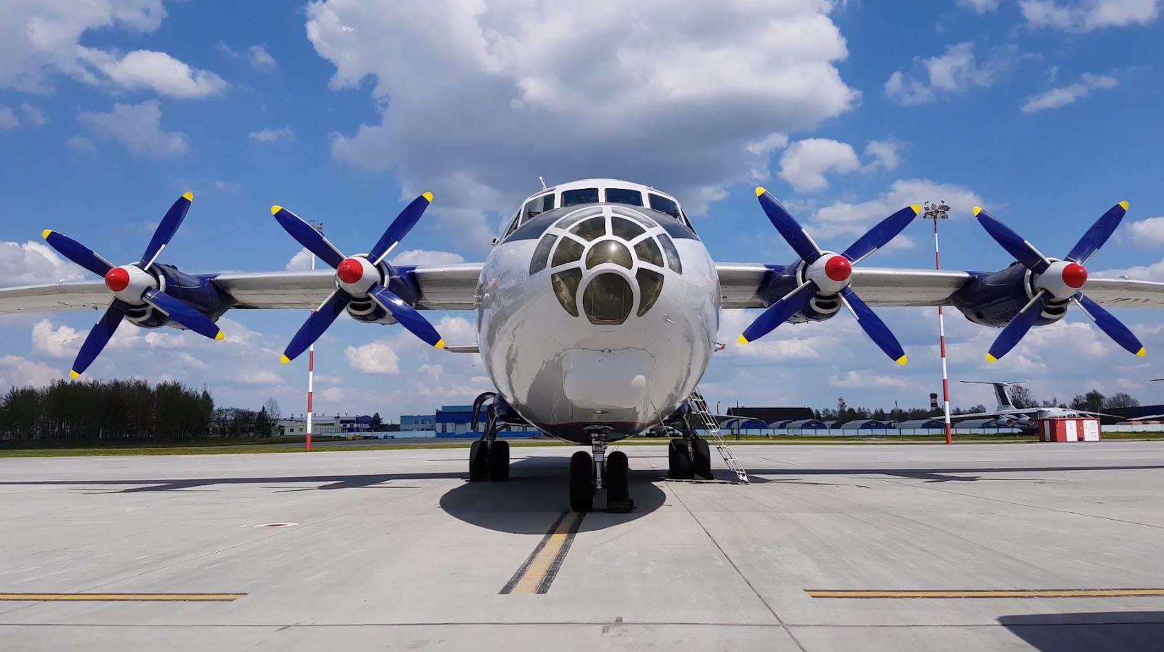 Flying the Antonov 12 with cockpit footage and cargo door lowered inflight