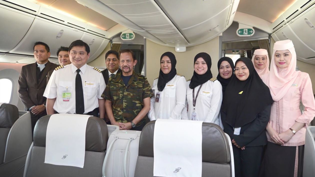 His Majesty The Sultan of Brunei Flew Boeing 787