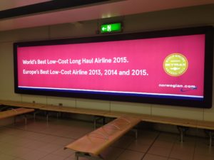 Norwegian Ad @ London Gatwick Airport Terminal South (June 2016)