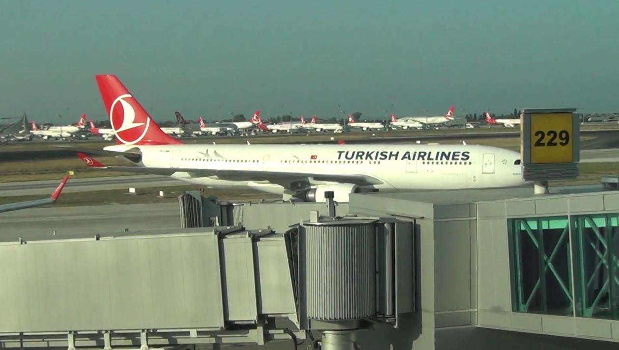 Push back of a Turkish Airlines A330