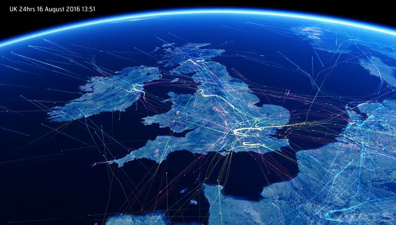 UK Airspace 24 Hours: 16-17 August 2016