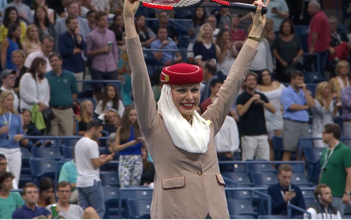 Cabin crew take centre stage at the US Open | Tennis | Emirates